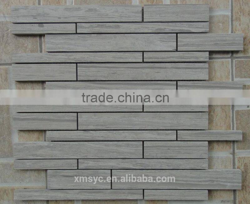 white cream marble mosaic, white woodvein marble mosaic, round marble mosaic