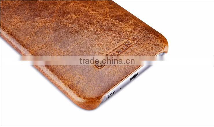 ICARER Oil Wax Real Leather Back Phone Case For Samsung Galaxy S7 Edge