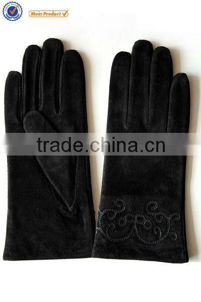 2013 High quality fashion suede leather gloves