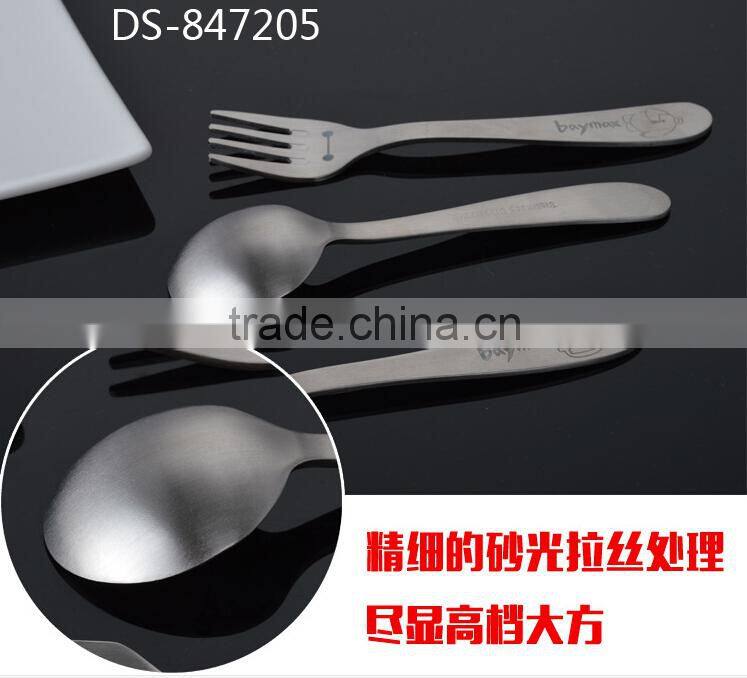 Best sale 304 material stainless steel cartoon children cutlery