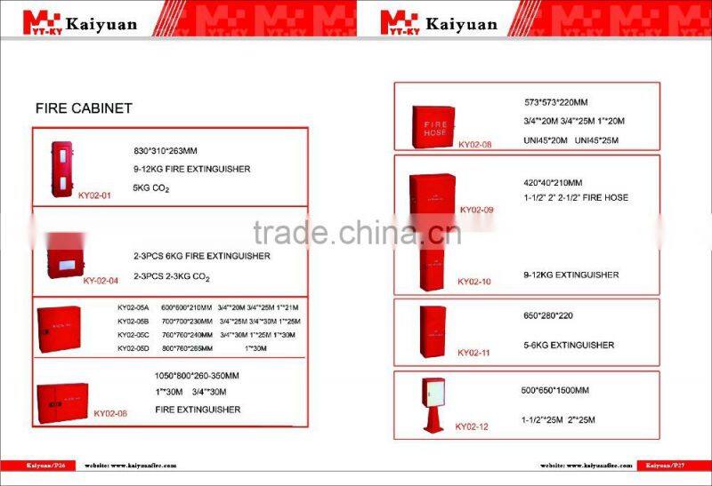 Steel Fire Hose Rack Cabinet with Canvas Hose