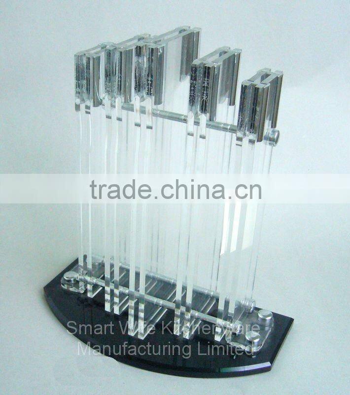 Eco-friendly acrylic ceramic knife block for ceramic knife sets