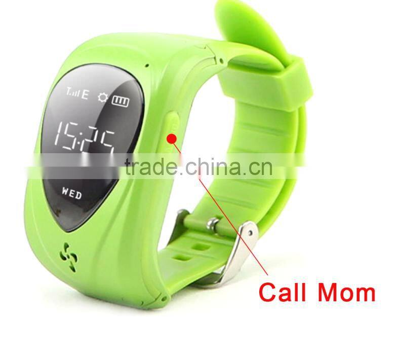 School stuff anti kidnapping wrist small kids gps watch with android app to track