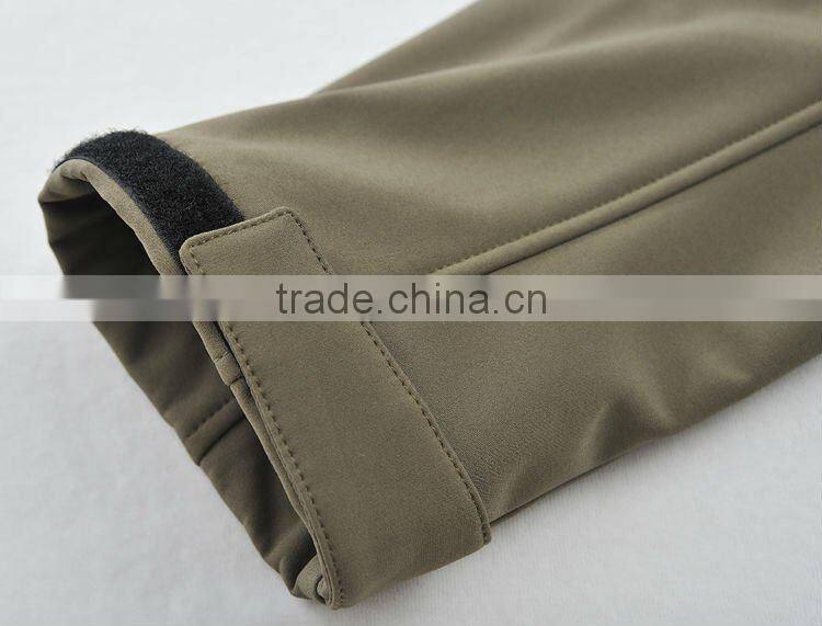 Black softshell jacket men with waterproof(2xm12a)