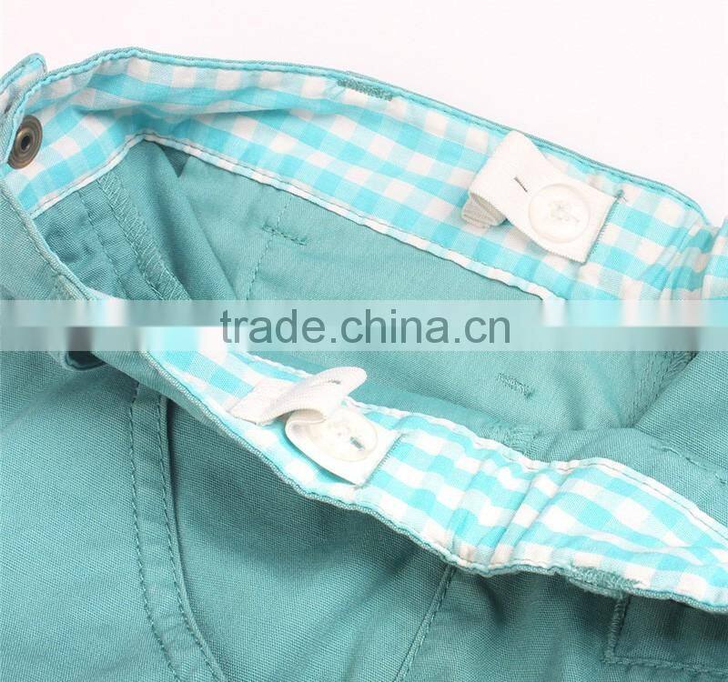 thick plain twill kids cotton cargo pants