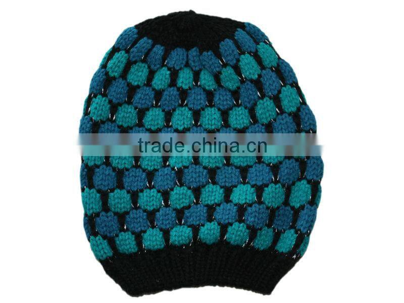 2014 fashion popcorn knitted import hat beanie for women