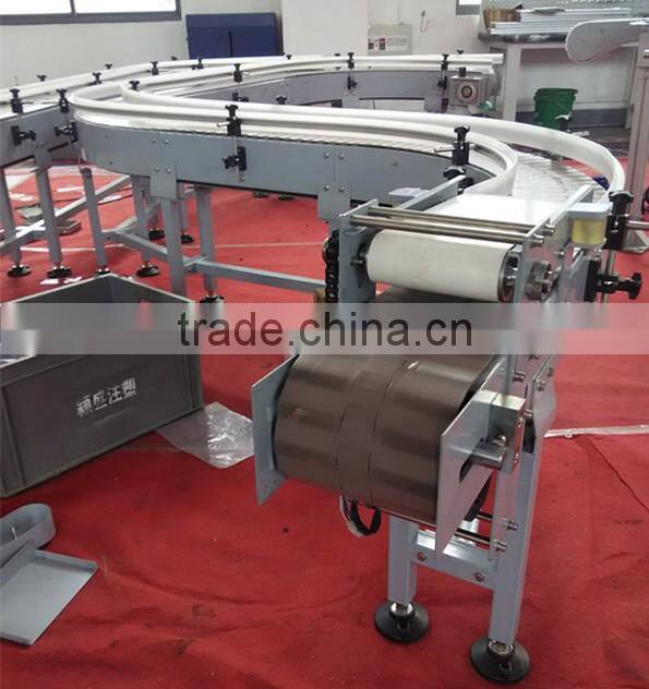 Soft drink transfer turning conveyor/curved chain conveyor