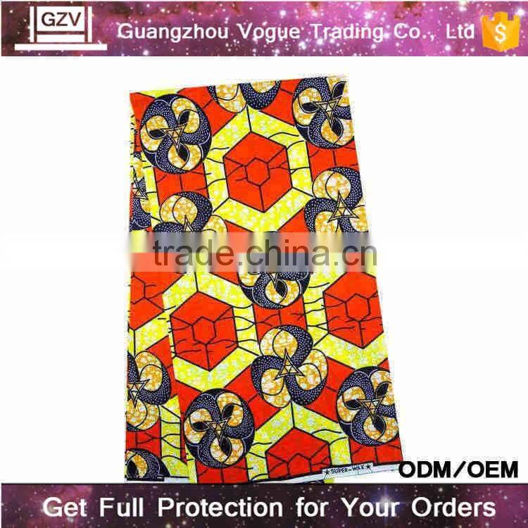 Vogue african wax cloth 100% cotton african wax print fabric wholesale