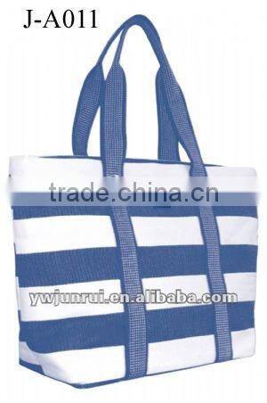 eco friendly many colors stripe beach tote