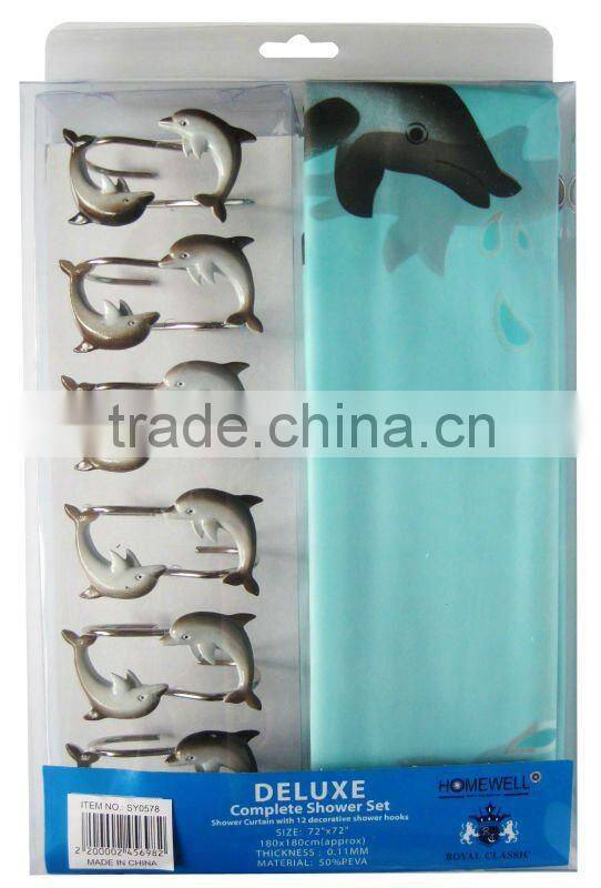 unique design peva shower curtain