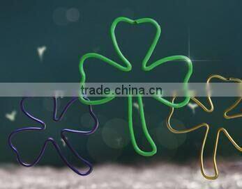 Cheap high quality metal clover book mark