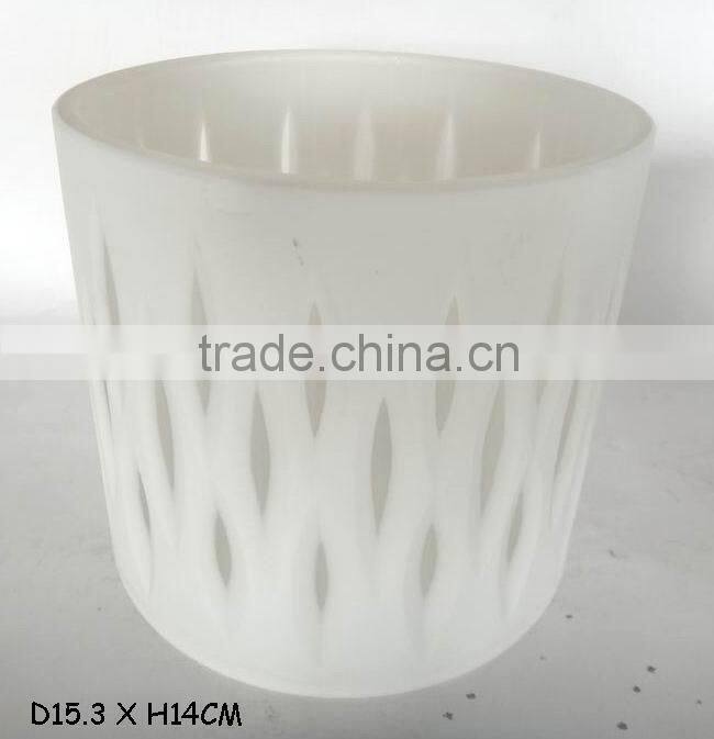 Glass candle holder for tealight, votive, Halloween decoration