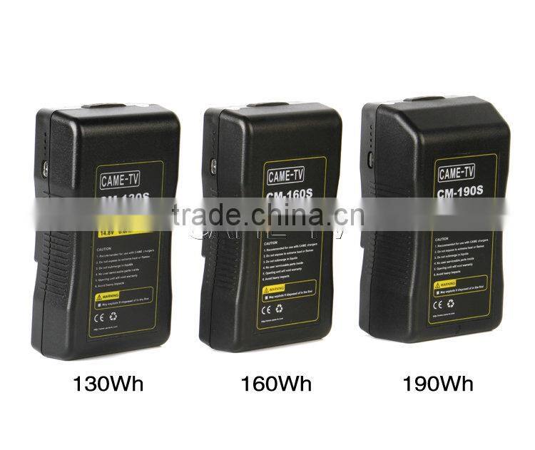 CAME-TV 160Wh Battery S-ony V Mount For Camera Camcorder Battery