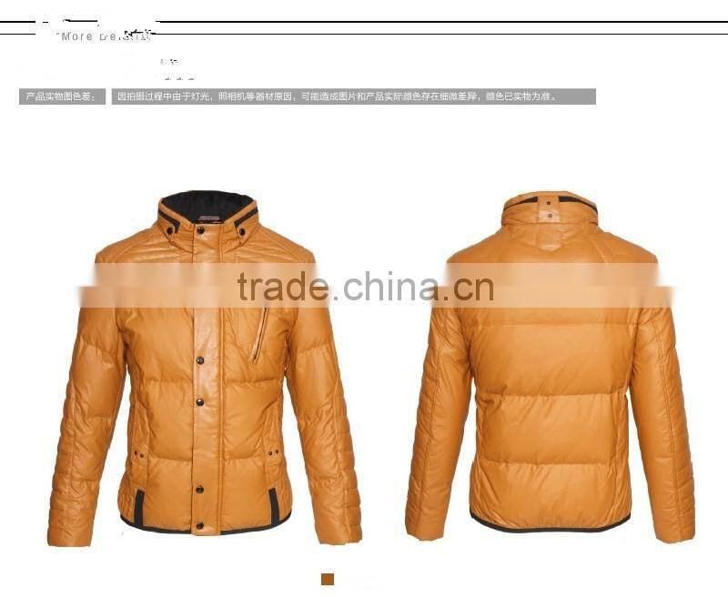 2016 mens leisure business stiching fabric warmful short windproof down jacket