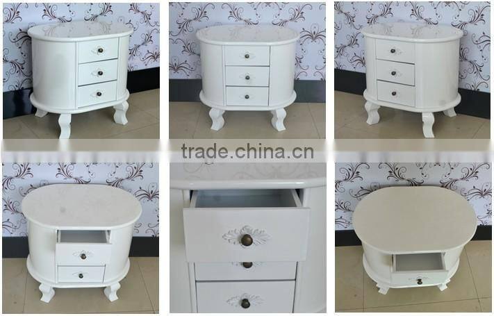Provence modern white lacquer bedroom cupboards design bedside chest table oval living room cabinet wooden sideboard
