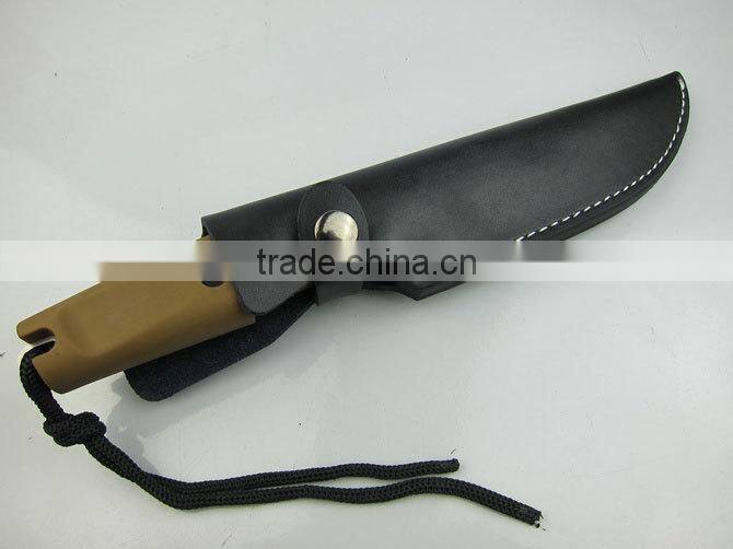 OEM rubber handle fixed blade hunting knife