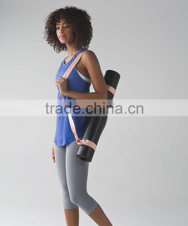 Fitness yoga tank top with built in bra inside cross back wholesale ladies tank top yoga wear