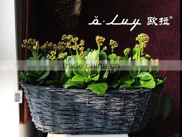 oval weaving rattan baskets with hook