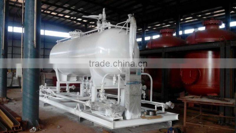 LPG gas filling machine with storage tank