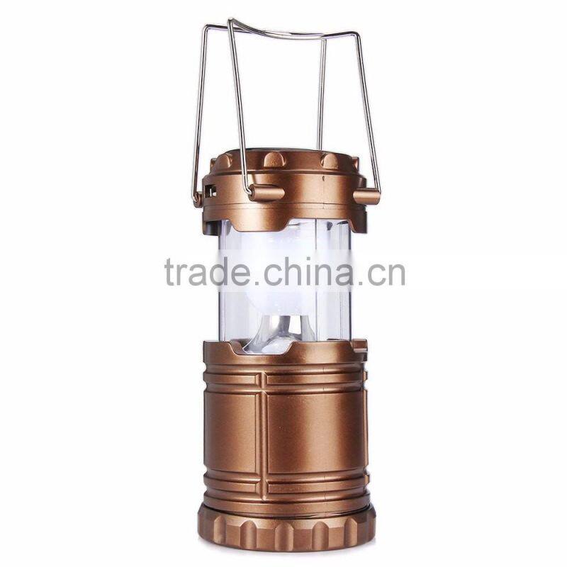 High Quality 6 LED Hand Lamp Rechargable Collapsible Solar Camping Lantern Tent Lights for Outdoor Lighting