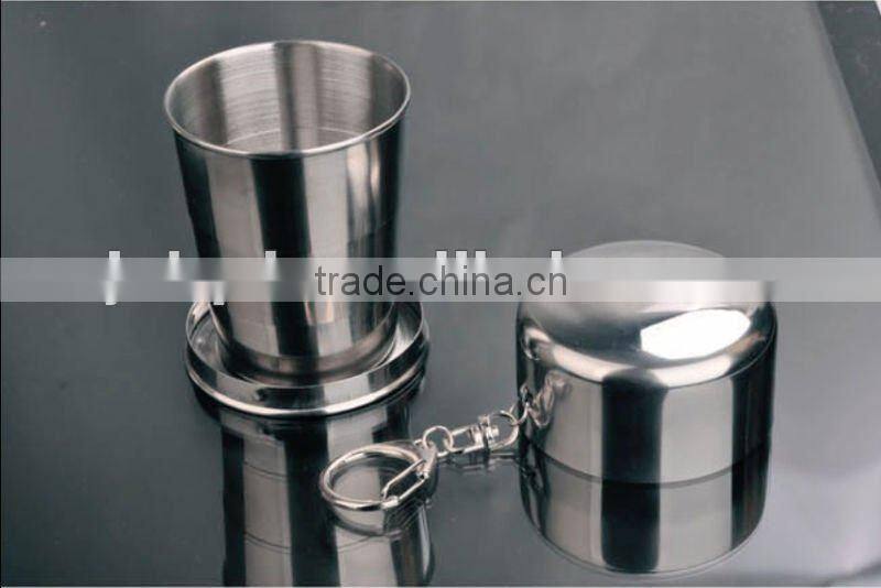 180ml Stainless steel folding drinking cup with 3 sections