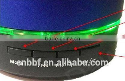 Best portable S08 bluetooth speaker system , mini bluetooth speaker with fm radio and led light