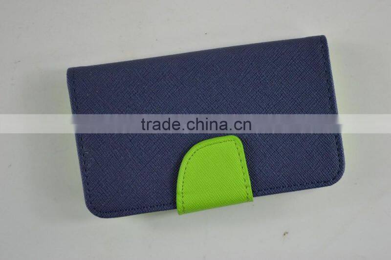 2016 Hot Sales Flip cover PU Leather Cases for iphone6 with TPU Holder, Two Card Slots and Stand Funtion