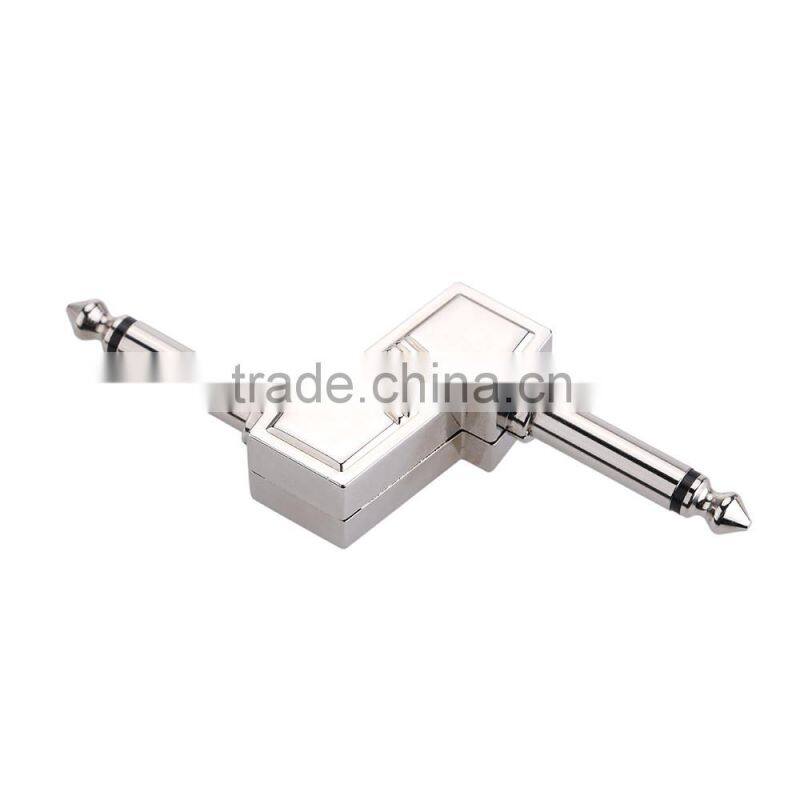 Z Type Audio Adaptors 6.35mm 1/4" Plug Connecting Jack Zinc Alloy Connector for Electric Effect Pedal