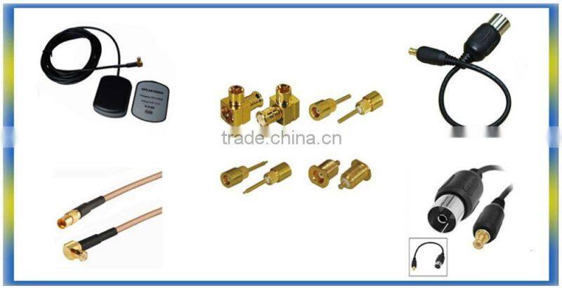 gold-plated MCX male coaxial connector for PCB mounting