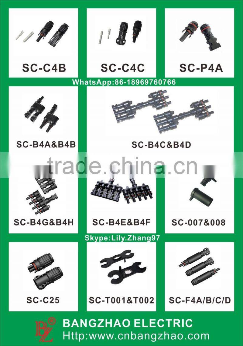 High Quality Photovoltaic accessories 2 input 1 output MC4 branch PV connector