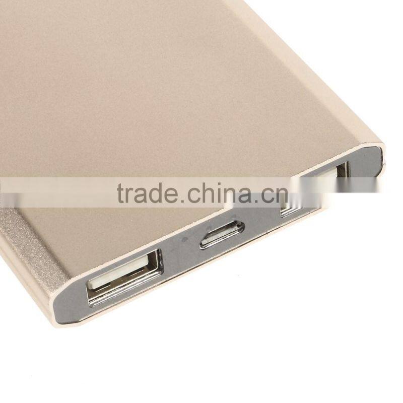 8000mAh Metal Power Bank Charger Dual USB Output Shake Control for iPhone/for Samsung/for Sony/for HTC/ for Xiaomi
