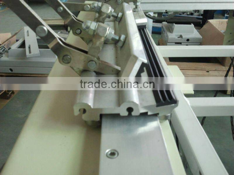 Double handle mesh stretching machine