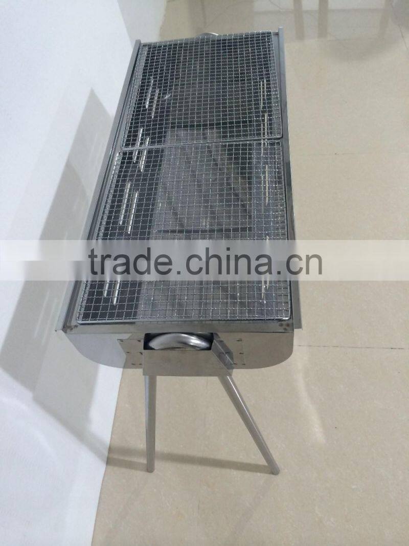 Hot sale portable and foldable stainless steel charcoal BBQ grill