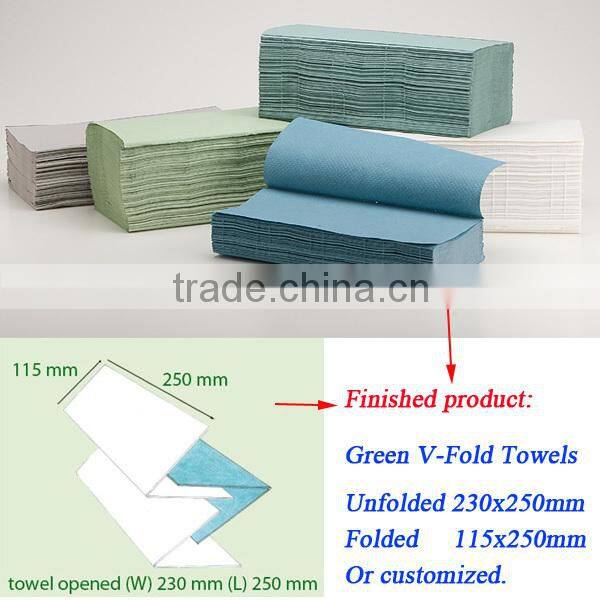 Laminating Printing High Speed Automatic Gluing V Fold Paper Towel Machine