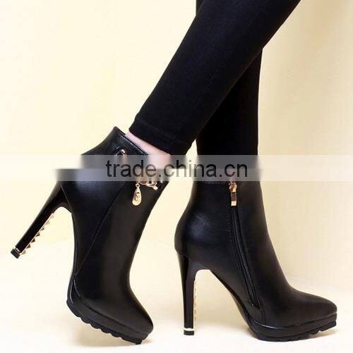 Women's designer shoes small size high heel boots winter ankle boots PQ4387