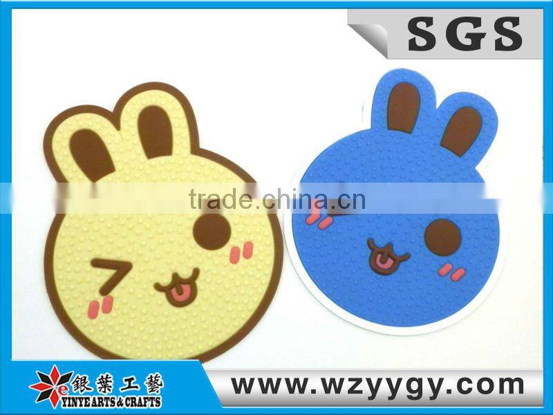 cute bear soft pvc cup mat/tabel mat