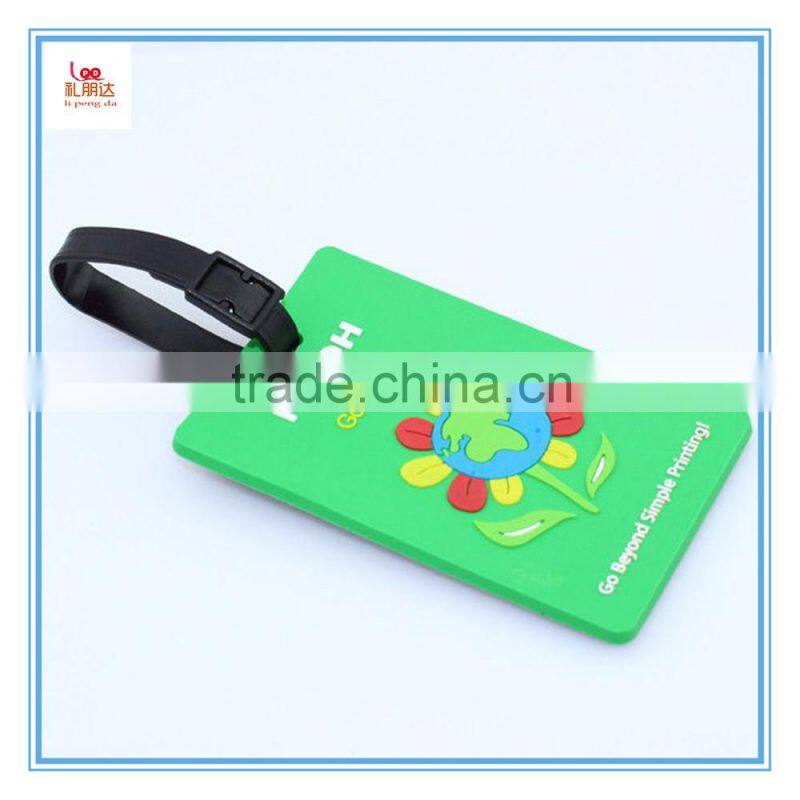 Custom made travel 3D soft pvc luggage tag, OEM custom travel wholesale silicone luggage tag