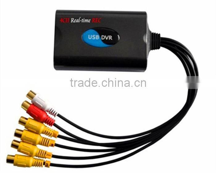 4CH Real-time REC 4 Channel USD 2.0 DVR Video Audio CCTV Capture Card for Windows 2000/XP/Vista/W7
