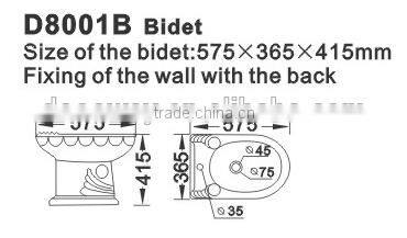 Hot selling ceramic bathroom chaozhou Middle East standard Bidet D8001B
