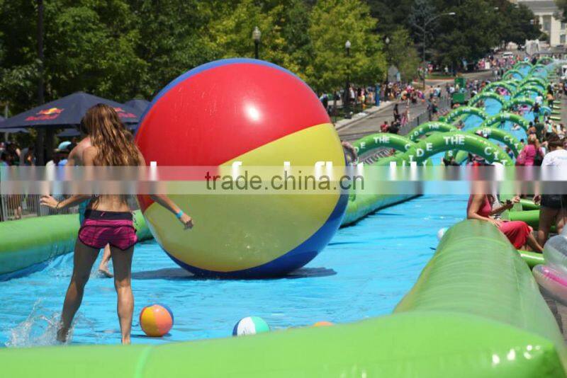 2016 largest crazy water games inflatable slide the city