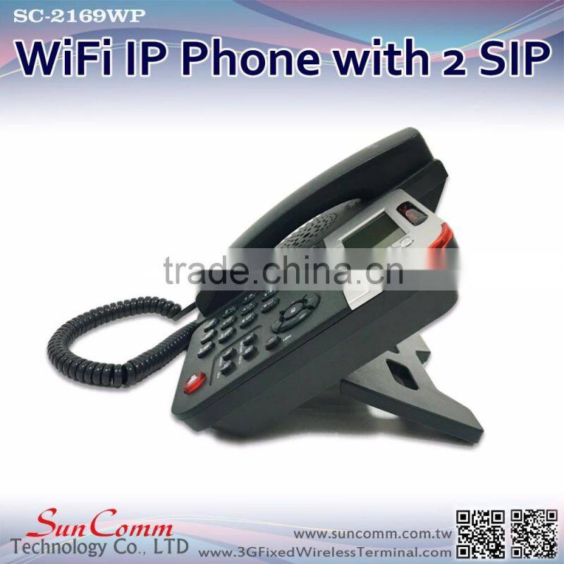 SC-2169WP 1 WAN 1 LAN SMS with 2 SIP lines WiFi network IP Phone
