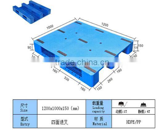 single 4 ways plastic pallet