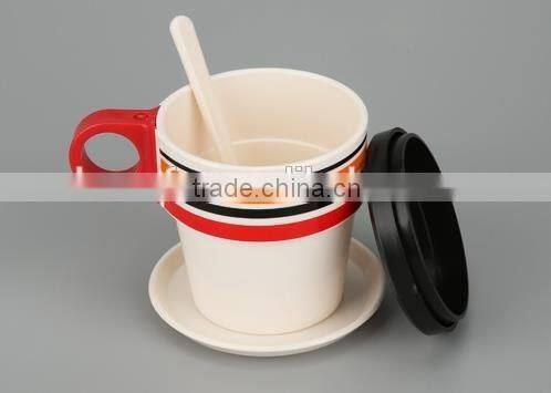 Rainbow Stacking plastic Coffee Mugs Set Rainbow Assortment Color coffee cup set of 4