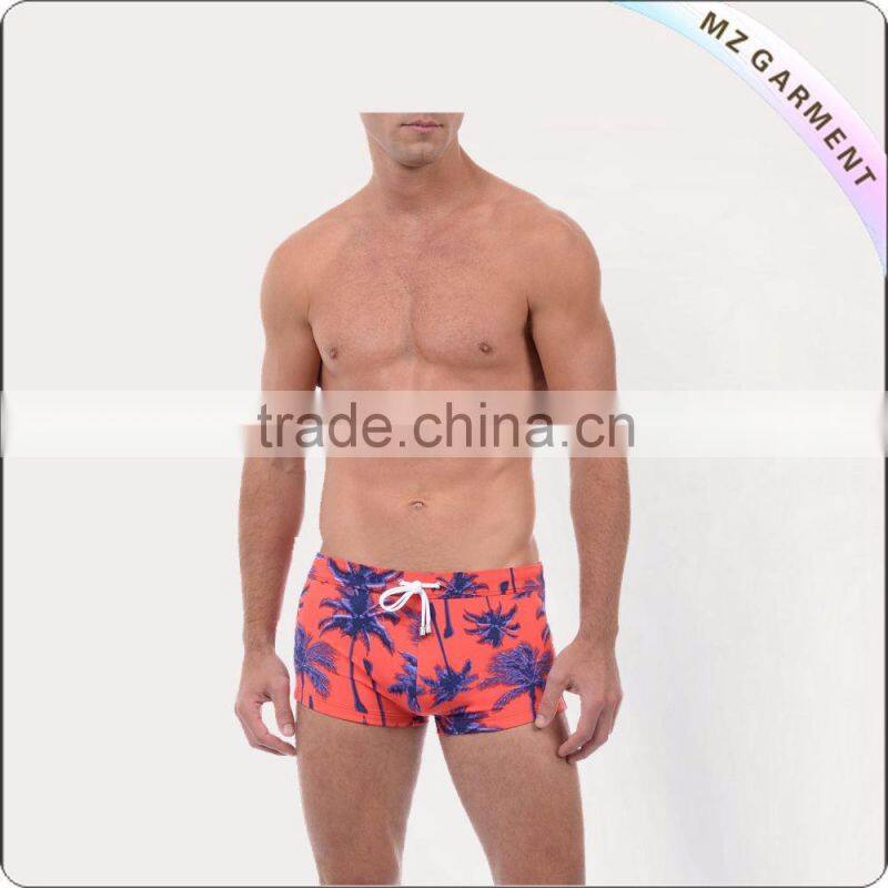 Printed brief latex swimsuit