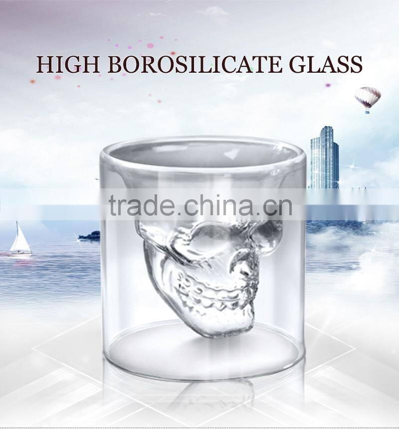 china supplier hot sell borosil double wall cold magic mug for 150ml