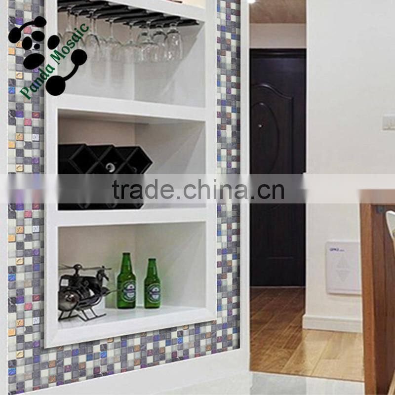 SMP28 Mosaic easy puzzle wall stickers glass tile Shell look mosaic