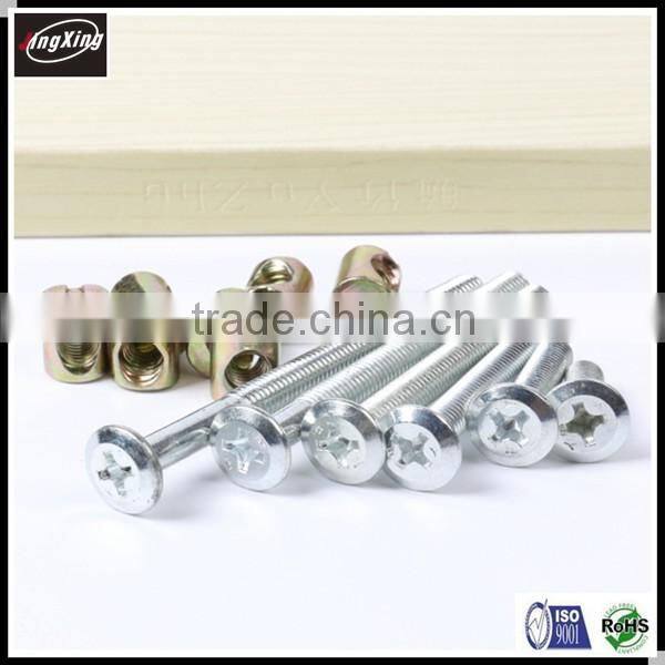 Flat head hex socket furniture bunk bed screw M5 M6 M7