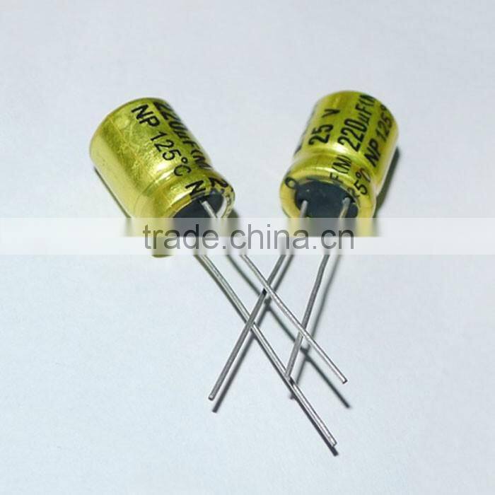 220UF/16V 6*7 green metallized polyester film capacitor