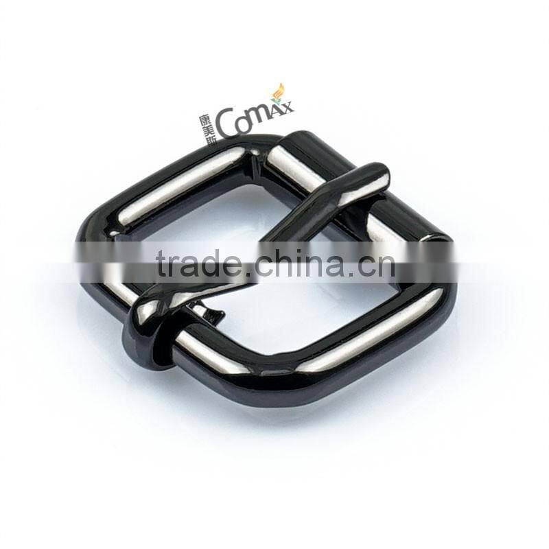 Metal shiny black belt pin buckle for strap