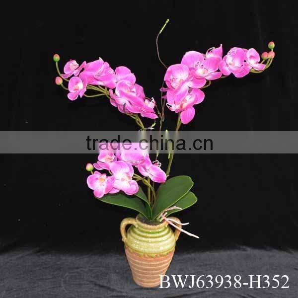 home& indoor decoration,single stem artificial butterfly orchids wholesale bonsai